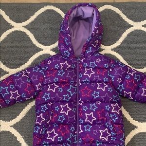 3T girl purple and pink star jacket